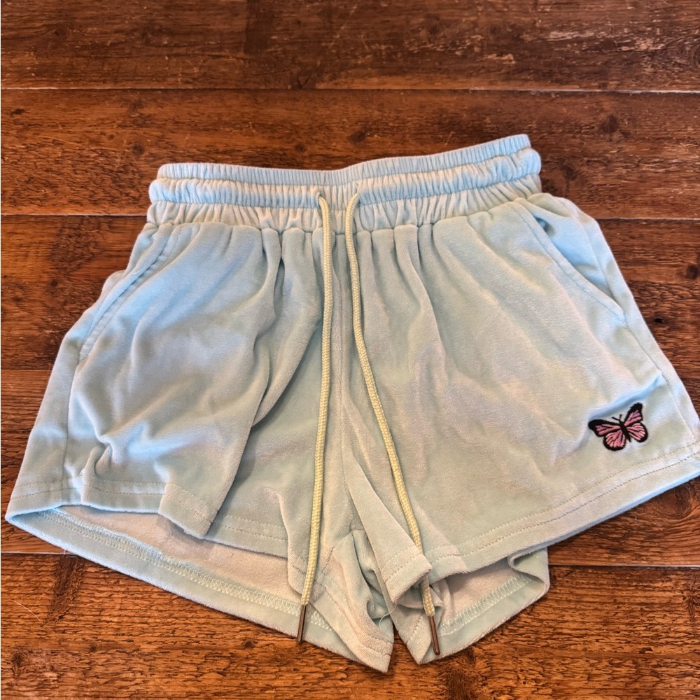 Light Blue Butterfly Shorts